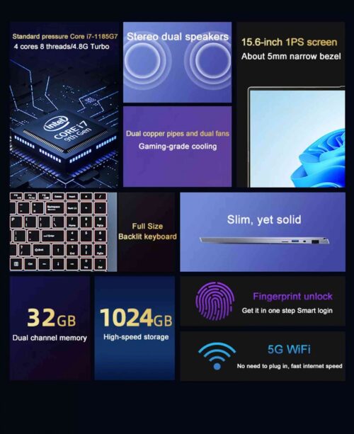 AV LOG 1023, 15.6 inches FHD, Intel Core i7, 8GB 512GB SSD - Image 16